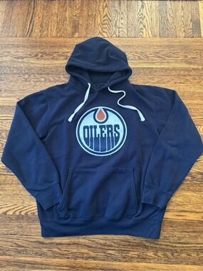 NHL Navy Edmonton Oilers Pullover Hoodie